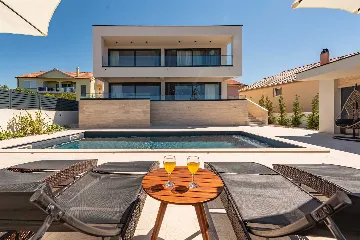 Villa with Sea View and Pool in Bibinje
