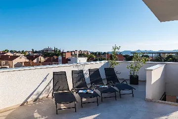 Rooftop Penthouse with Jacuzzi and Adriatic Views in Zadar