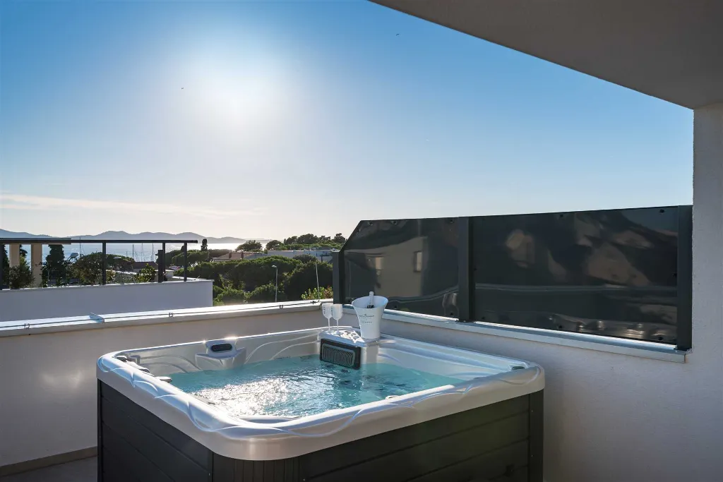 Rooftop Penthouse with Jacuzzi and Adriatic Views in Zadar