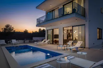 Okrug Gornji Villa with Private Pool & Jacuzzi