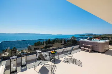 Okrug Gornji Villa with Private Pool & Jacuzzi