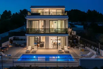 Okrug Gornji Villa with Private Pool & Jacuzzi