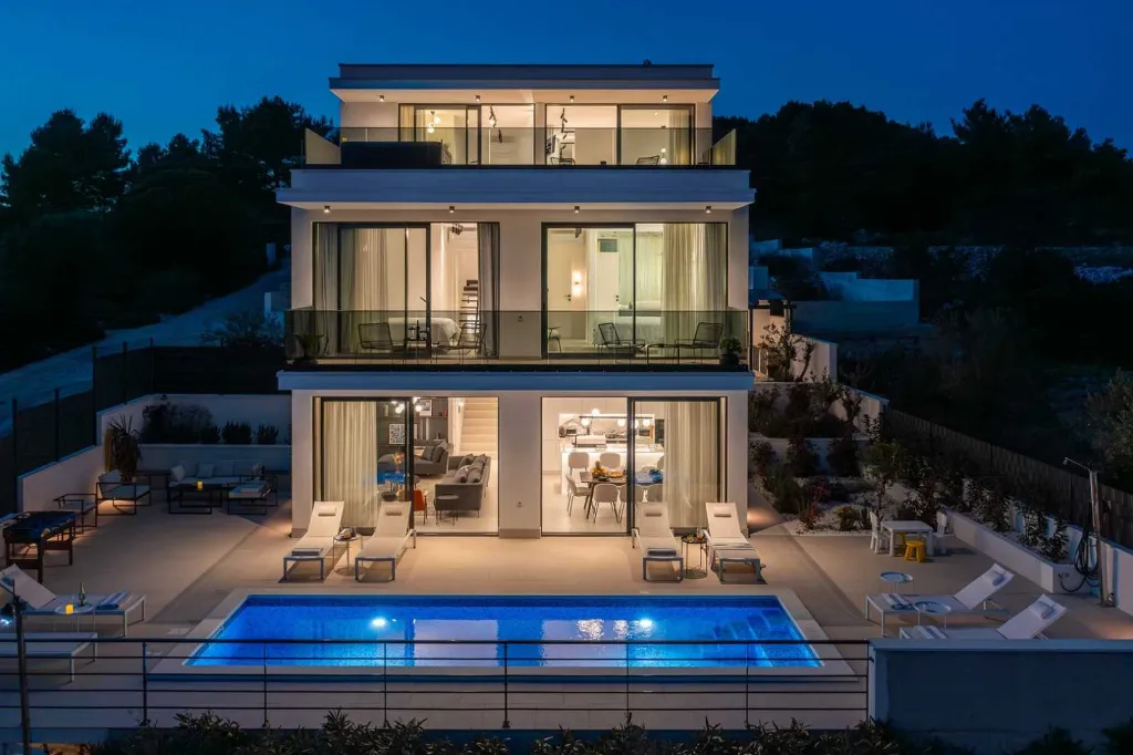Okrug Gornji Villa with Private Pool & Jacuzzi