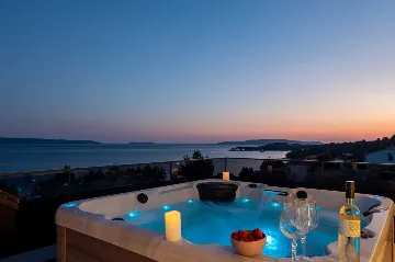 Okrug Gornji Villa with Private Pool & Jacuzzi