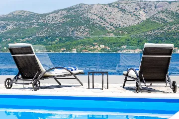 Seafront Villa with Private Pool, Sleeps 8 in Korčula