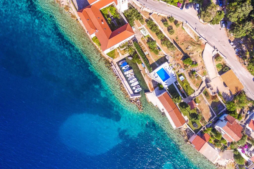Seafront Villa with Private Pool, Sleeps 8 in Korčula