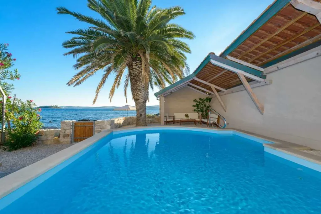 Beachfront Villa in Orebić with Saltwater Pool