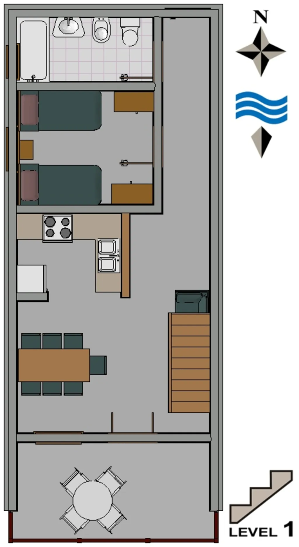 Two bedroom apartment with terrace and sea view Seget Vranjica, Trogir  A-a