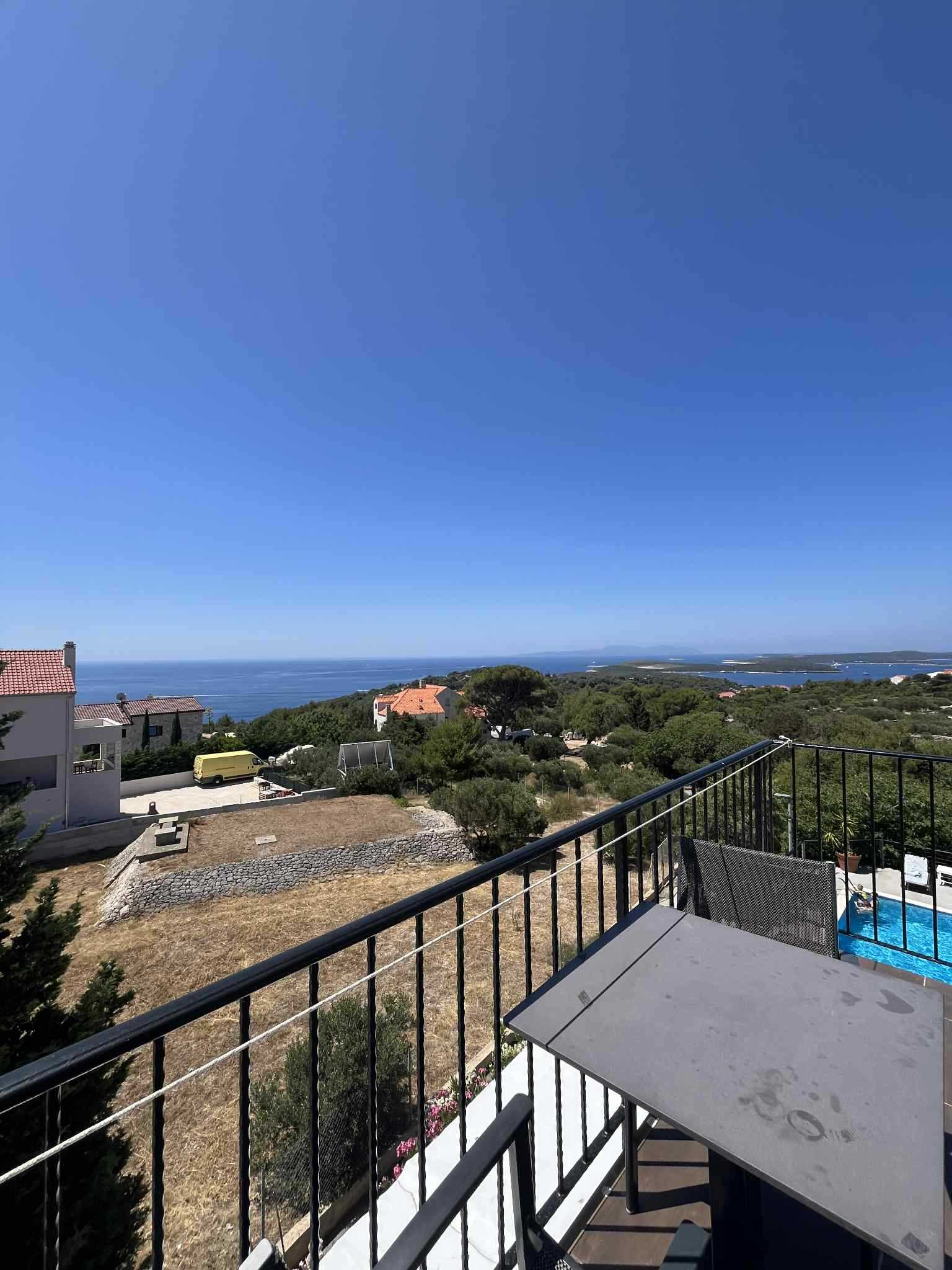Large Double Room with Balcony and Pool View- Attic