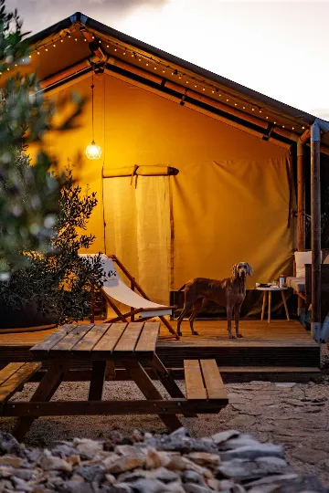 Glamping Tent with Private Hot Tub in Donje Selo