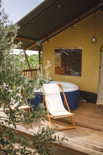 Glamping Tent with Private Hot Tub in Donje Selo