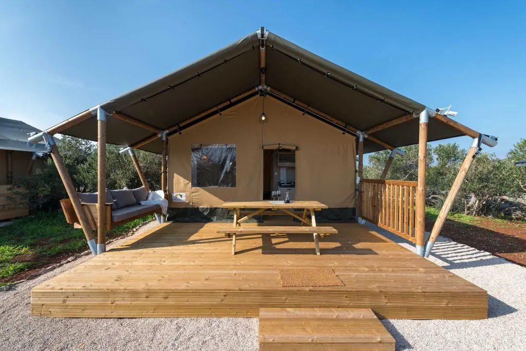 Glamping Tent in Donje Selo with Private Hot Tub