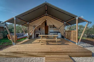 Glamping Tent in Donje Selo with Private Hot Tub