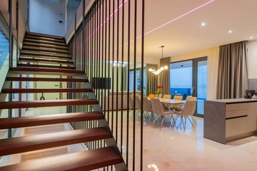 Sea-View Villa with Heated Pool for 10 in Stanići