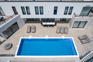 Sea-View Villa with Heated Pool for 10 in Stanići