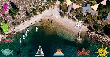 Sea-View Apartment in Starigrad for 2 Guests