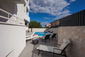 Novalja Two-Bedroom Apartment with Balcony