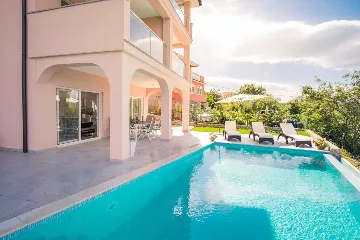 Apartment in Vrbnik with Private Infinity Pool