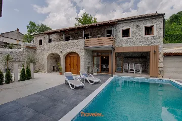 Tribalj Stone Villa with Private Pool for Up to 8
