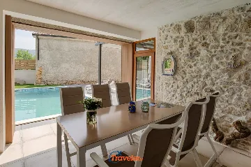Tribalj Stone Villa with Private Pool for Up to 8