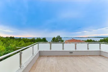 Zaton Villa with Pool and Sea-View Roof Terrace