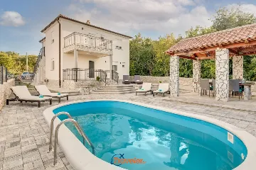 Villa with Pool and Sea View in Donja Hlapa