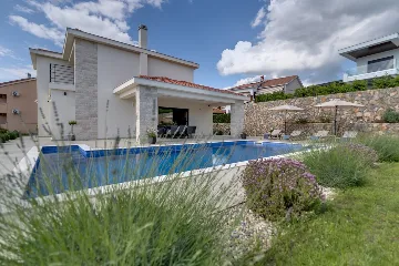 House in Sveti Vid for 8 guests with sea view pool