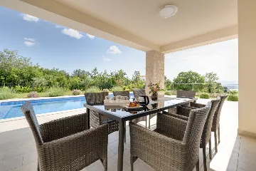 House in Sveti Vid for 8 guests with sea view pool
