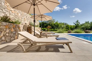 House in Sveti Vid for 8 guests with sea view pool