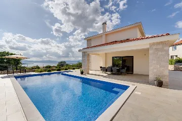House in Sveti Vid for 8 guests with sea view pool