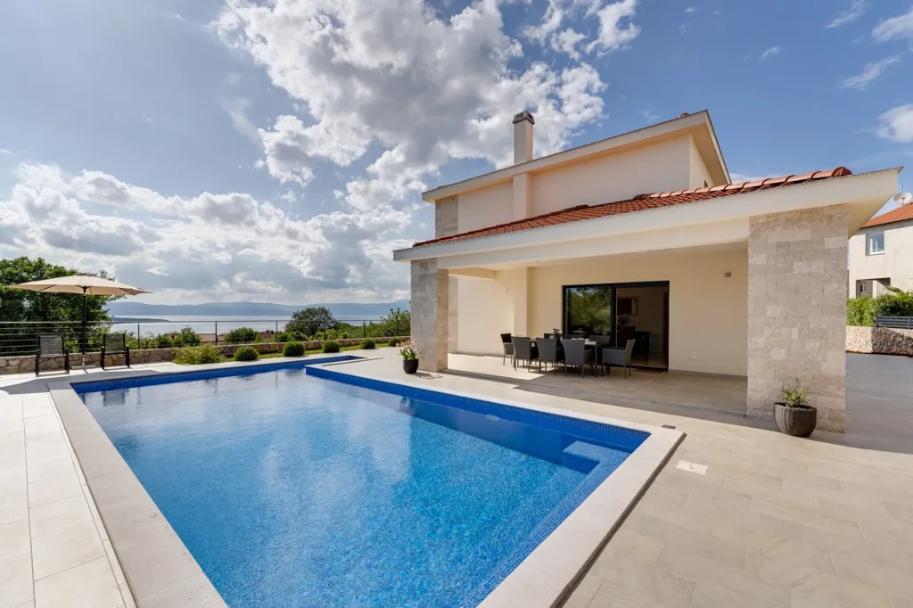 House in Sveti Vid for 8 guests with sea view pool