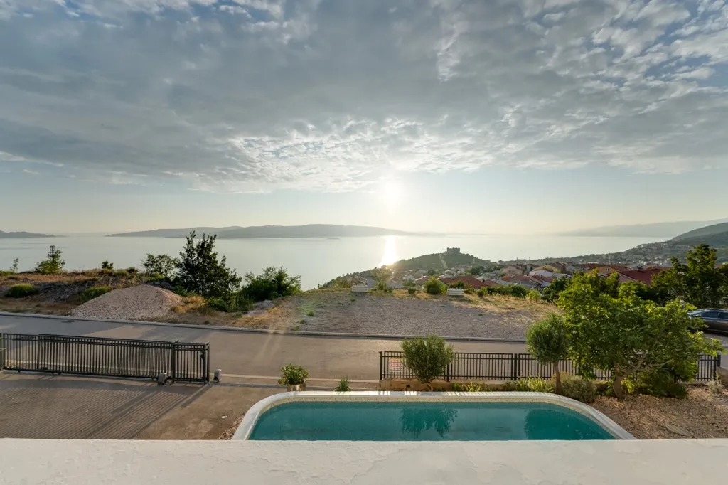 Senj House with Panoramic Sea Views & Heated Pool