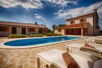 Dobrinj Villa with Private Pool and Garden Playground