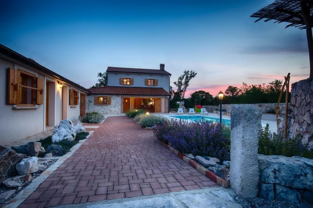 Dobrinj Villa with Private Pool and Garden Playground