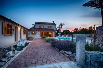 Dobrinj Villa with Private Pool and Garden Playground