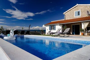 Vrbnik Sea-View Villa with Pool and Garden