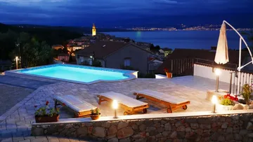 Vrbnik Apartment with Sea-View Pool & Terrace