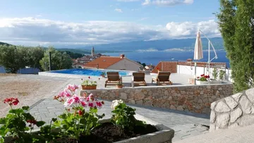 Vrbnik Apartment with Sea-View Pool & Terrace