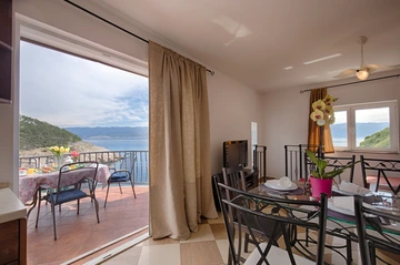 Sea-View Cliff Villa in Vrbnik for 6