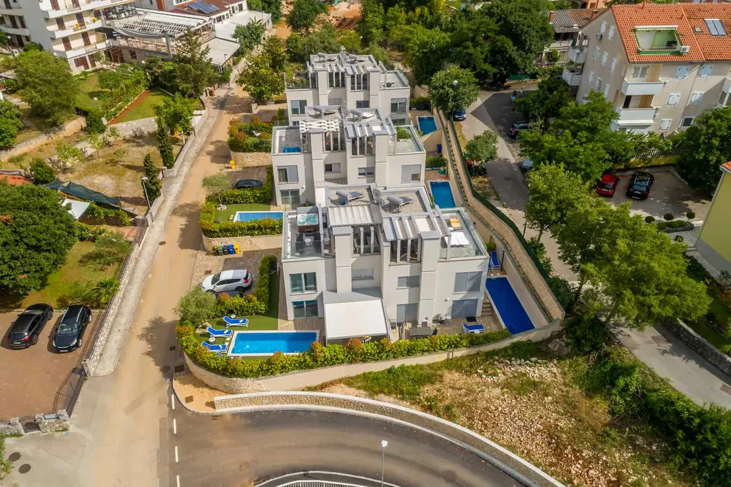 Malinska Villa with Pool and Sea View