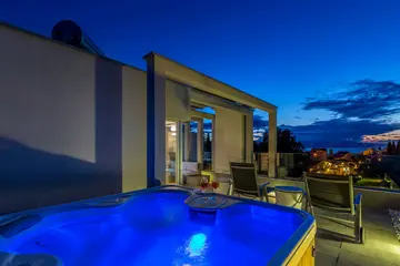 Malinska Villa with Pool and Sea View