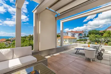 Malinska Villa with Pool and Sea View