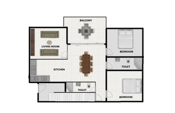 2-Bedroom Apartment for 4 Guests in Pula