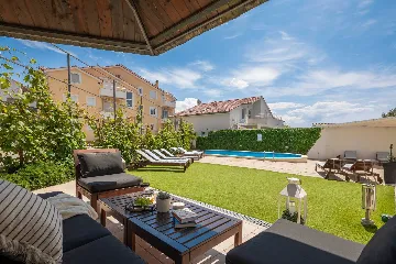 Contemporary Poolside Apartment in Vodice