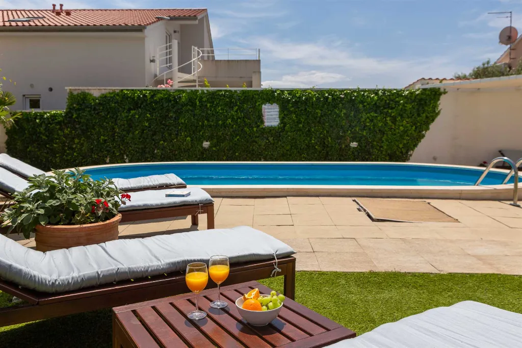 Contemporary Poolside Apartment in Vodice