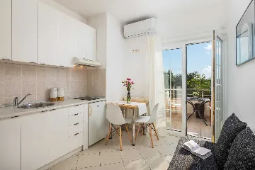 Serene Poolside Apartment for Two in Vodice