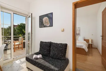 Serene Poolside Apartment for Two in Vodice