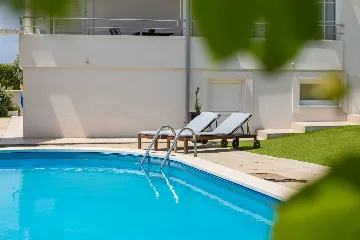 Serene Poolside Apartment for Two in Vodice