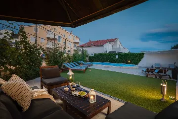 Serene Poolside Apartment for Two in Vodice
