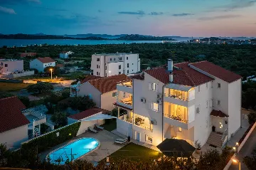 Serene Poolside Apartment for Two in Vodice